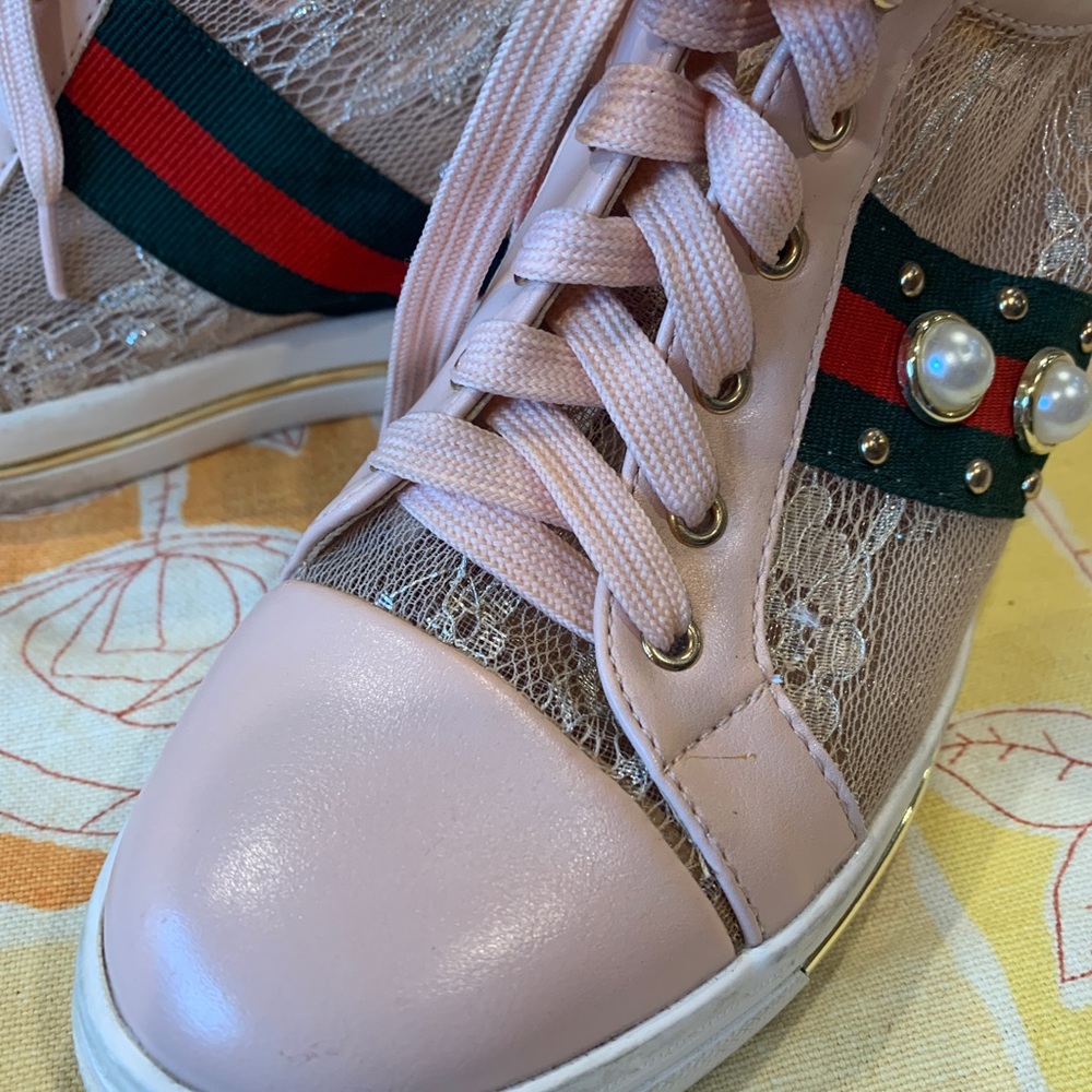 Gucci Laced Wedge Sneakers Size 37 - Picture 6 of 16